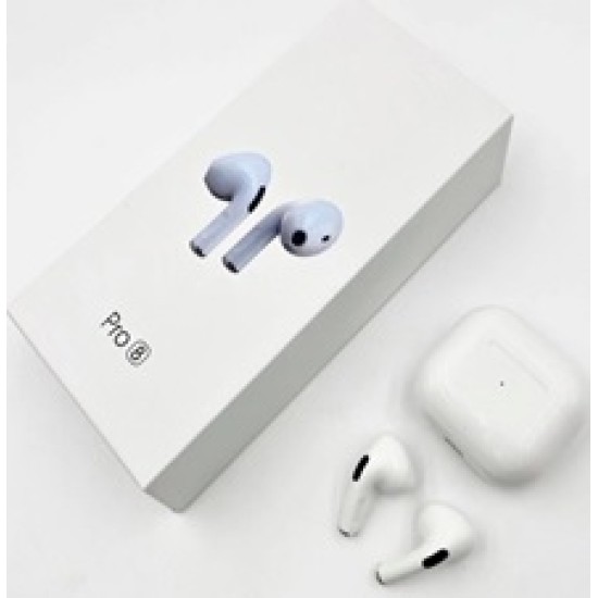 AIRPOD PRO 8 BRANCO (BLUETOOTH HEADPHONES) • WIRELESS VERSION V5.0 + EDR